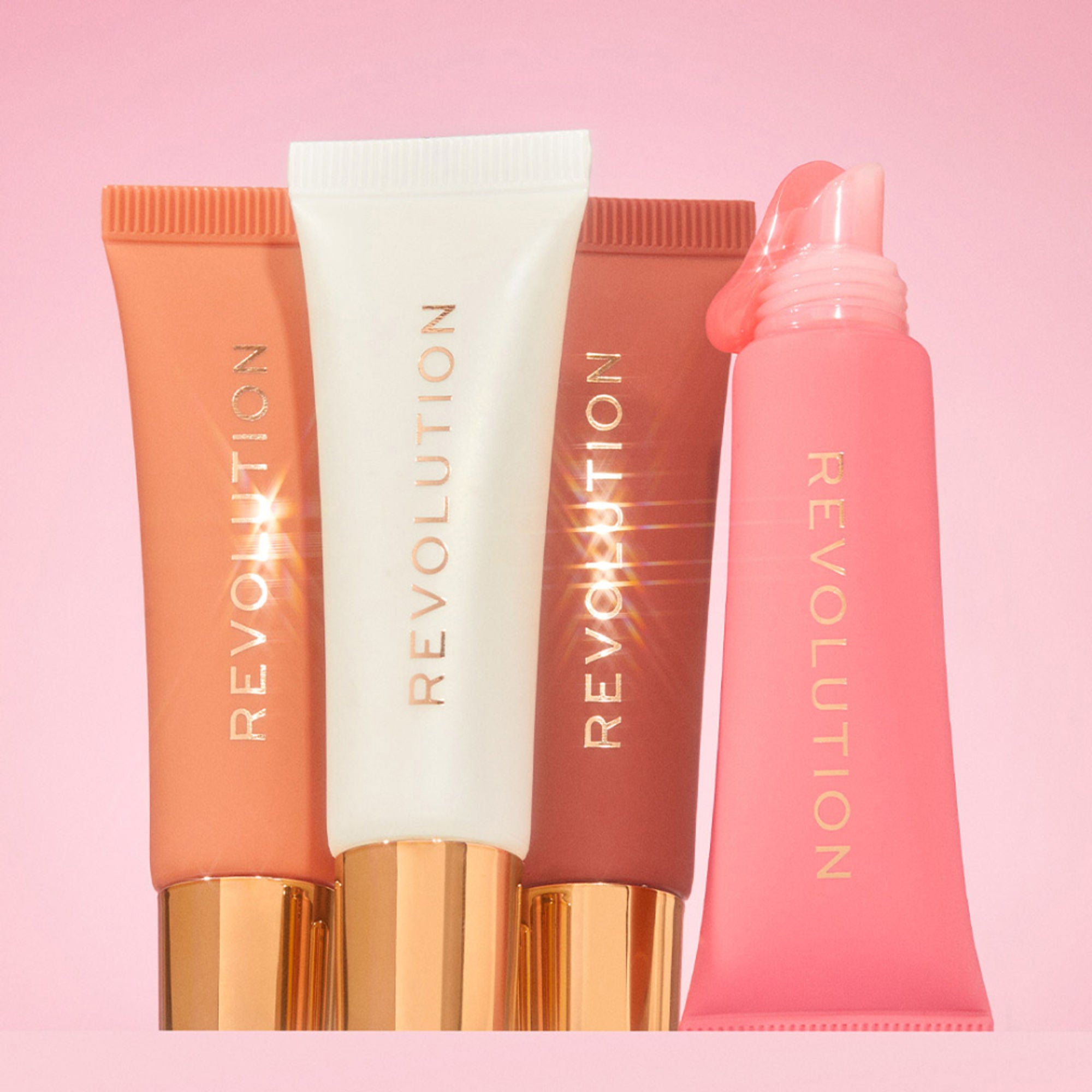 Makeup Revolution Juicy Peptide Lip Balm - Nude Spice - Distacart