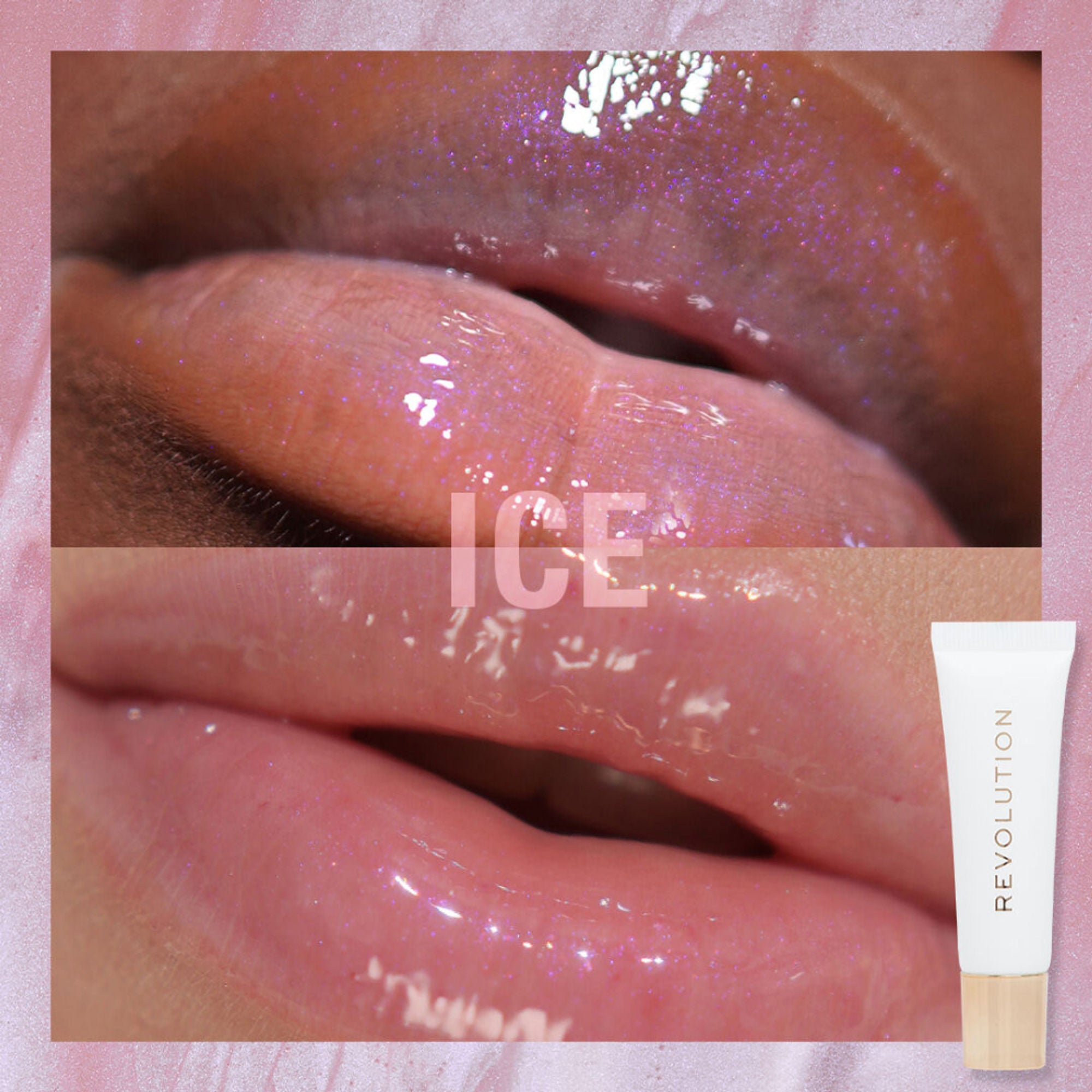 Makeup Revolution Juicy Peptide Lip Balm - Clear Ice - Distacart