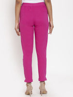 Thumbnail for TAG 7 Women Magenta Solid Ankle-Length Leggings - Distacart