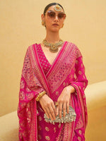 Thumbnail for Anouk Ethnic Motifs Organza Banarasi Saree - Distacart