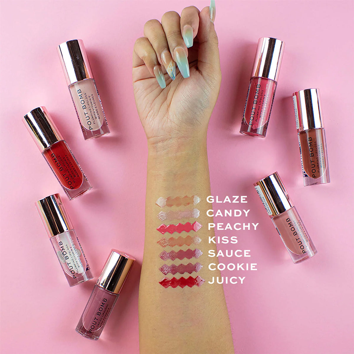 Makeup Revolution Pout Bomb Plumping Gloss - Juicy Red - Distacart