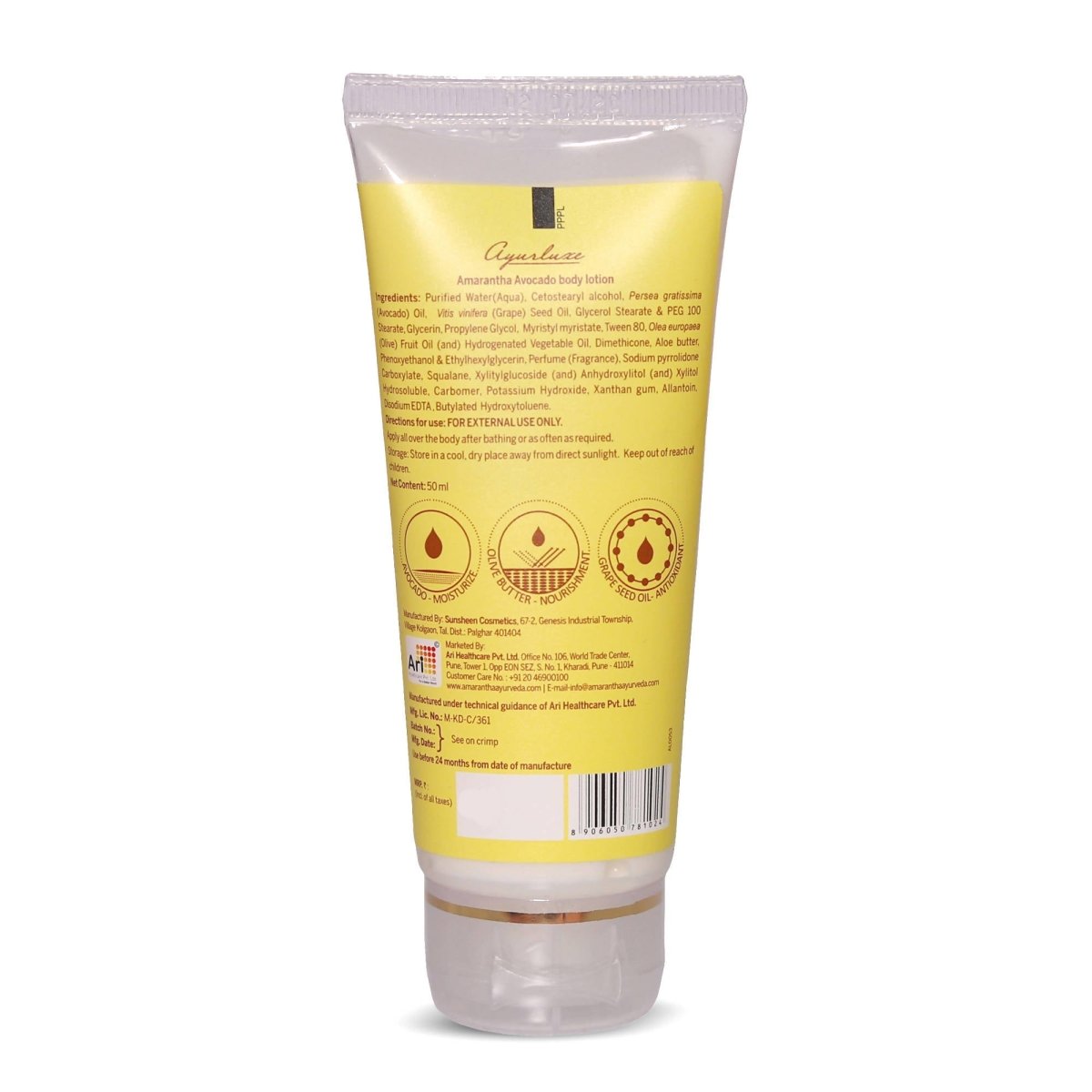Amarantha Ayurvedic Avocado Body Lotion - Distacart