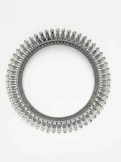NVR Women's Set of 6 Silver-Toned German Silver Oxidised Bangles - Distacart