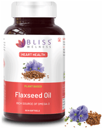 Thumbnail for bliss welness flaxseed oil high potency omega 3 softgel capsule 60 each