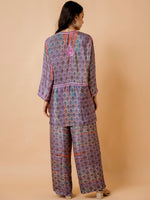 Thumbnail for HOUSE OF KARI Floral Embroidered Regular Chikankari Straight Kurta with Palazzos - Distacart