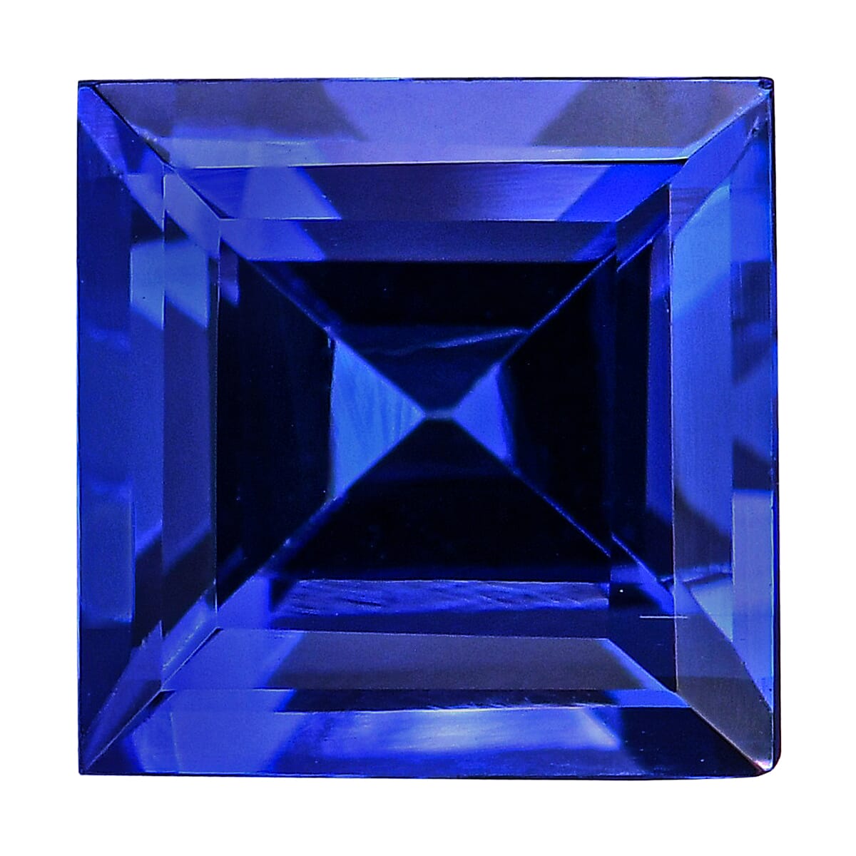 Astrolucrum Certified & Appraised AAAA Vivid Tanzanite (Sqr Cushion Free Size) Approx 3.00 ctw
