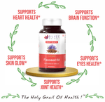 Thumbnail for bliss welness flaxseed oil high potency omega 3 softgel capsule 60 each