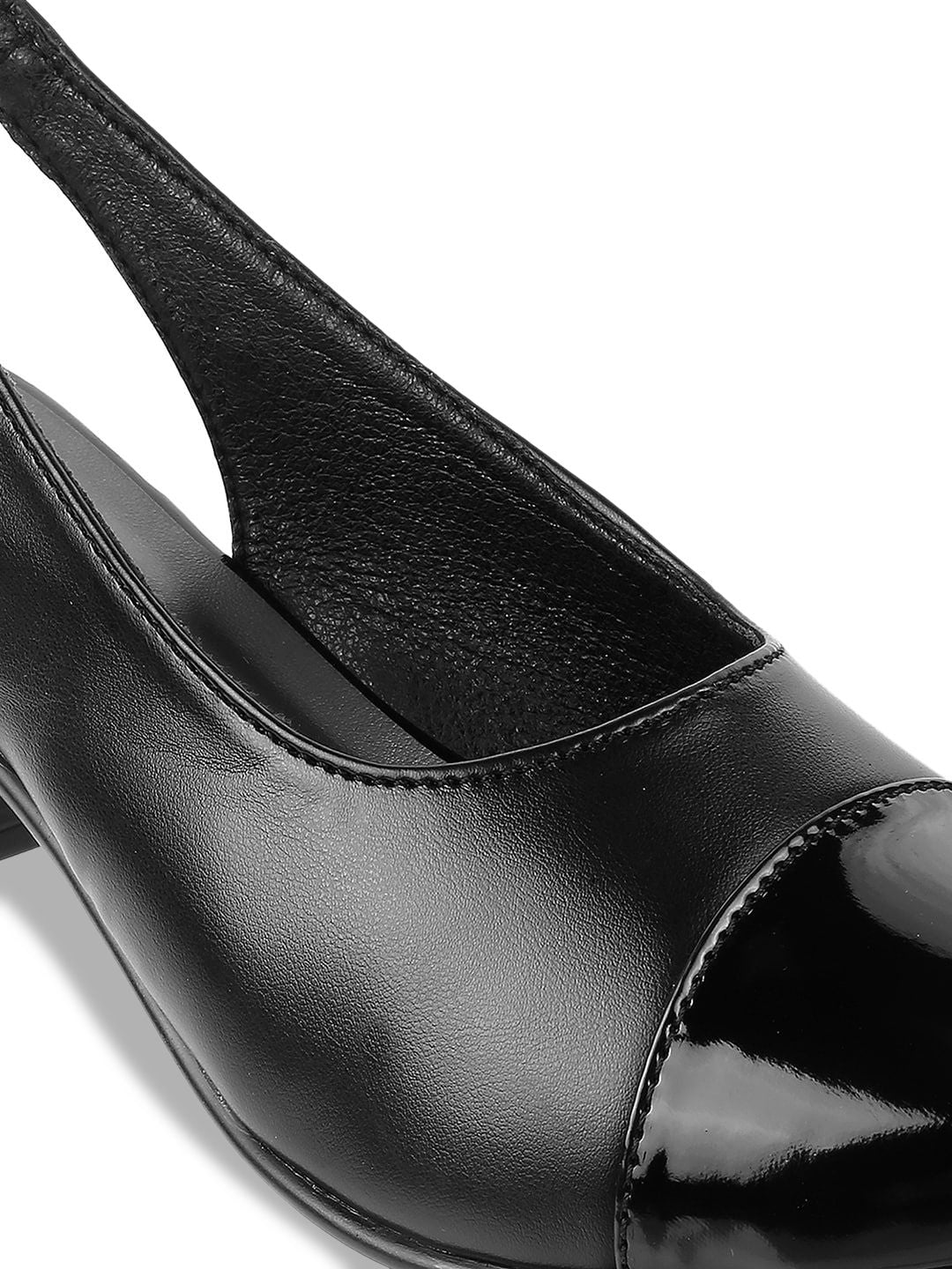 Metro Women Black Block Mules