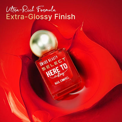 Swiss Beauty Select Here To Stay Nail Enamel - Metallic Silver - Distacart