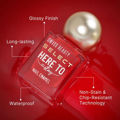 Swiss Beauty Select Here To Stay Nail Enamel - Chunky Silver - Distacart