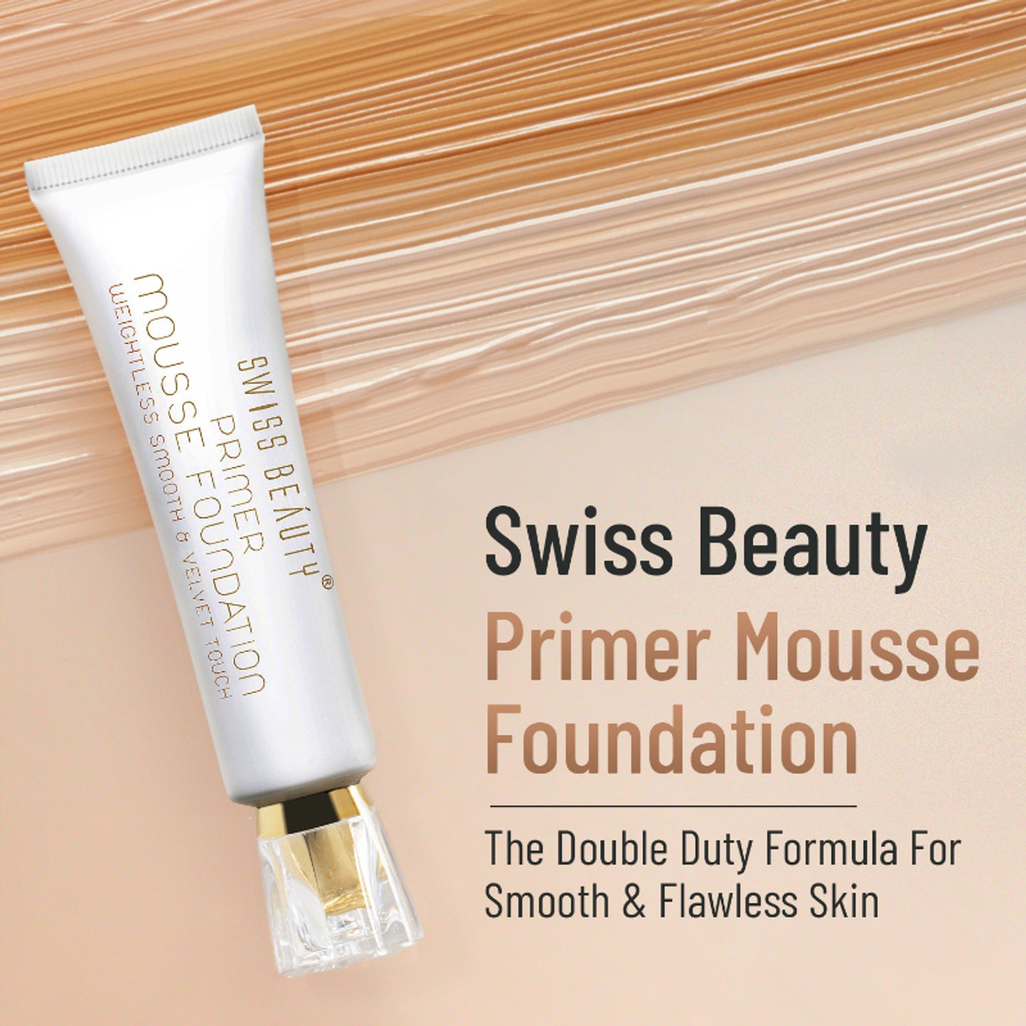Swiss Beauty Primer Mousse Foundation - N5 Natural - Distacart