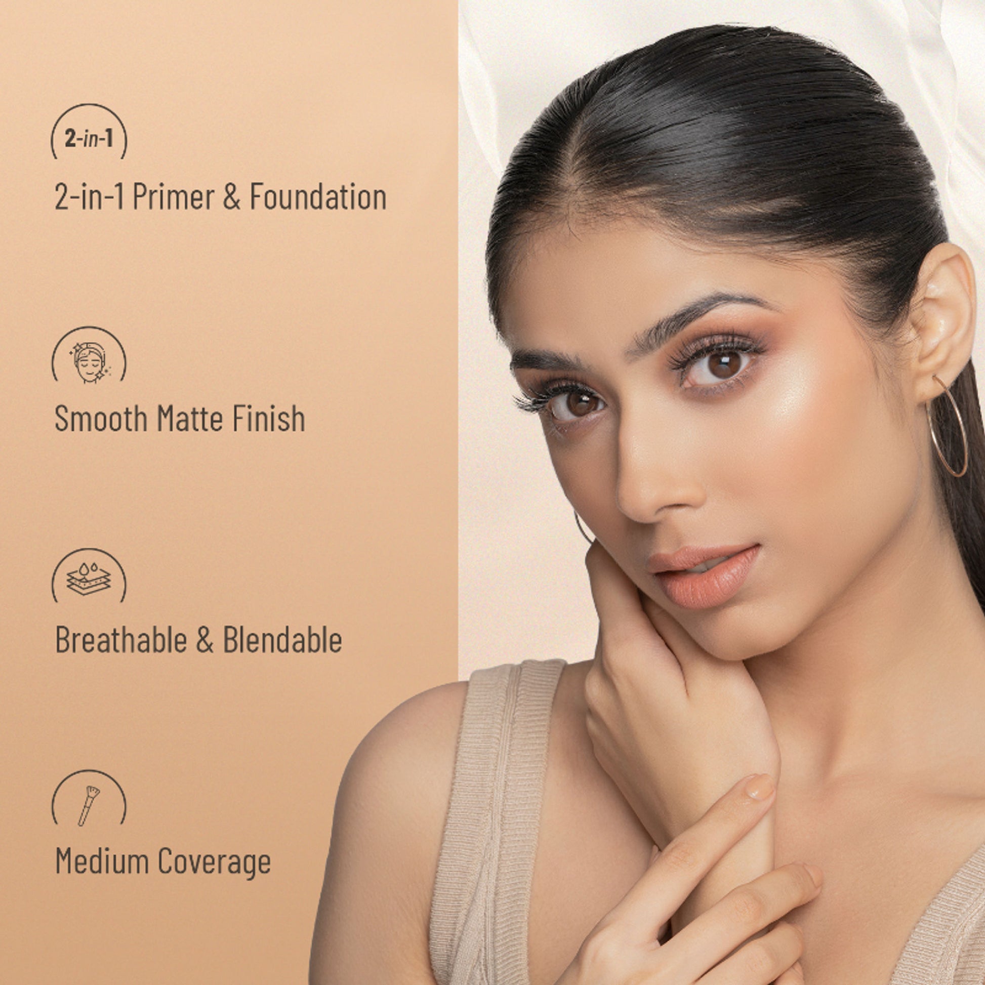 Swiss Beauty Primer Mousse Foundation - N5 Natural - Distacart