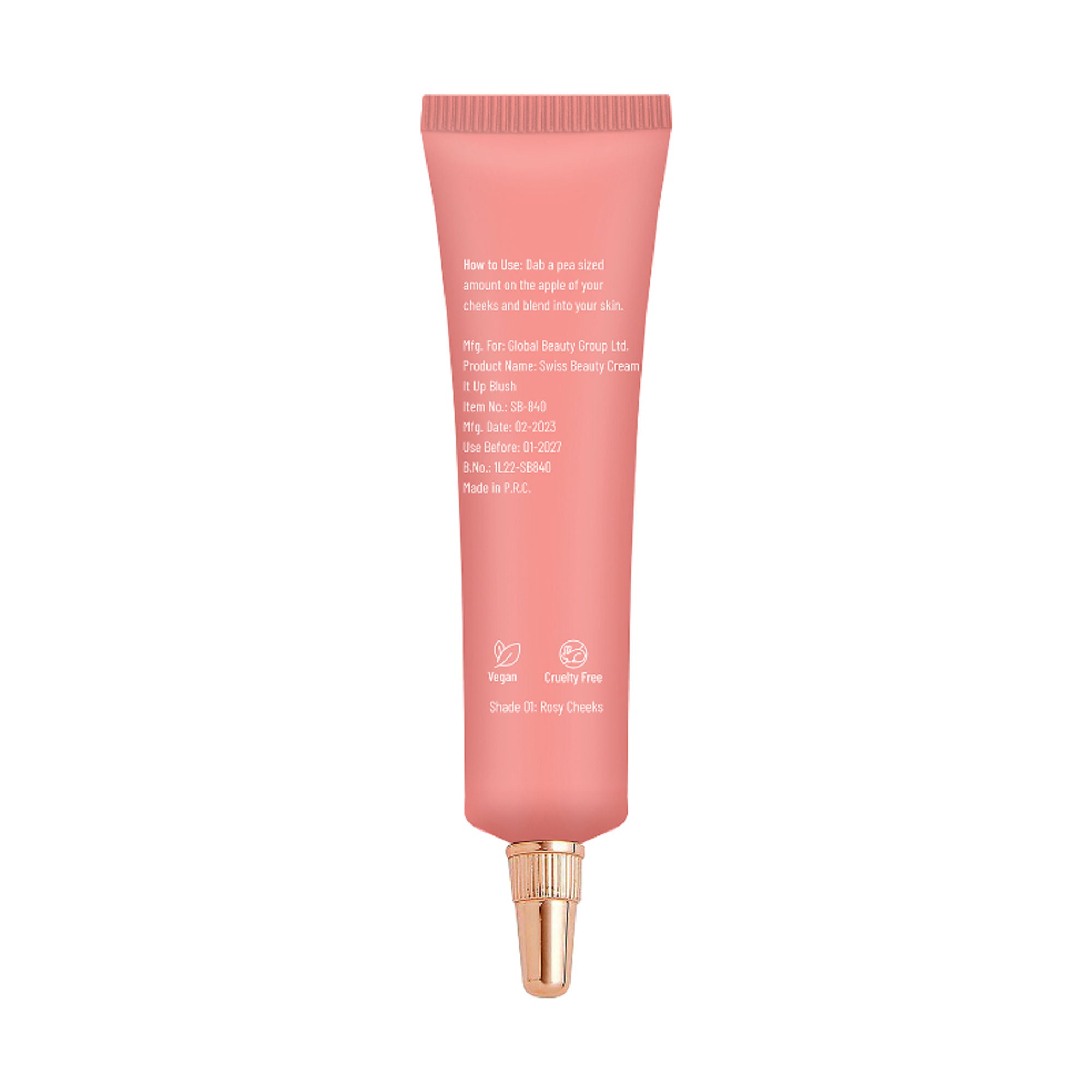 Swiss Beauty Cream It Up Blusher With Shea Butter , Multi-Functional , Matte Finish - 1 Rosy Cheeks - Distacart