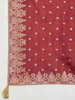 Thumbnail for Soch Ethnic Motifs Embroidered Sequinned Kurta with Churidar & Dupatta - Distacart