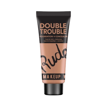 Rude Cosmetics Double Trouble Foundation + Concealer - Cocoa 16 - Distacart