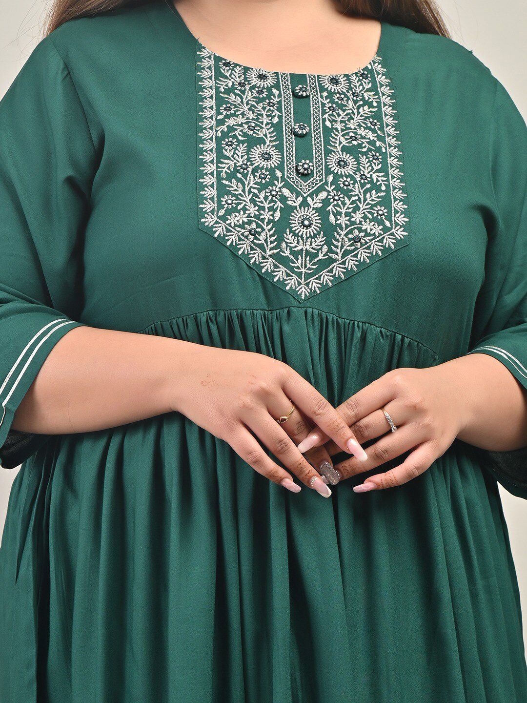 Swasti Embroidered Floral Maxi Ethnic Dress