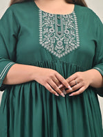 Thumbnail for Swasti Embroidered Floral Maxi Ethnic Dress