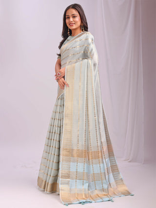 Astita Organza Sky Blue Saree