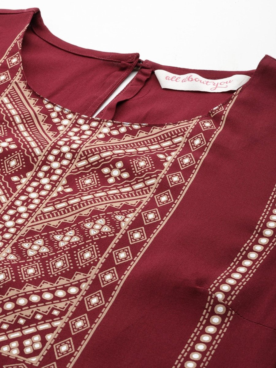 All About You Women Ethnic Motifs Printed Kurta with Palazzos & Dupatta - Distacart