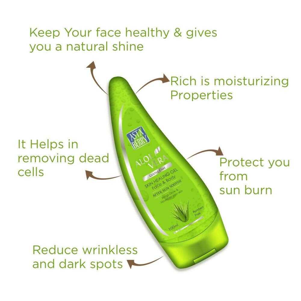 Astaberry Aloe Vera Gel for Face & Body - Distacart