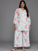 Thumbnail for Ahalyaa Women's Traditional Wear Co-ords - Powder Blue - Distacart