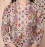 Thumbnail for Miravan Womens Pure Cotton Straight Floral Printed Kurta With Palazzo-Multicolor - Distacart