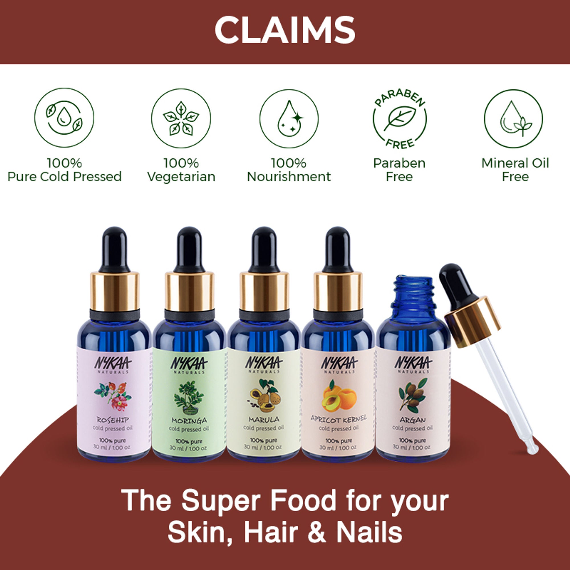 Nykaa Naturals Jojoba 100% Pure Cold Pressed Face Oil-Deep Hydration & Nourishment - All Skin Types - Distacart