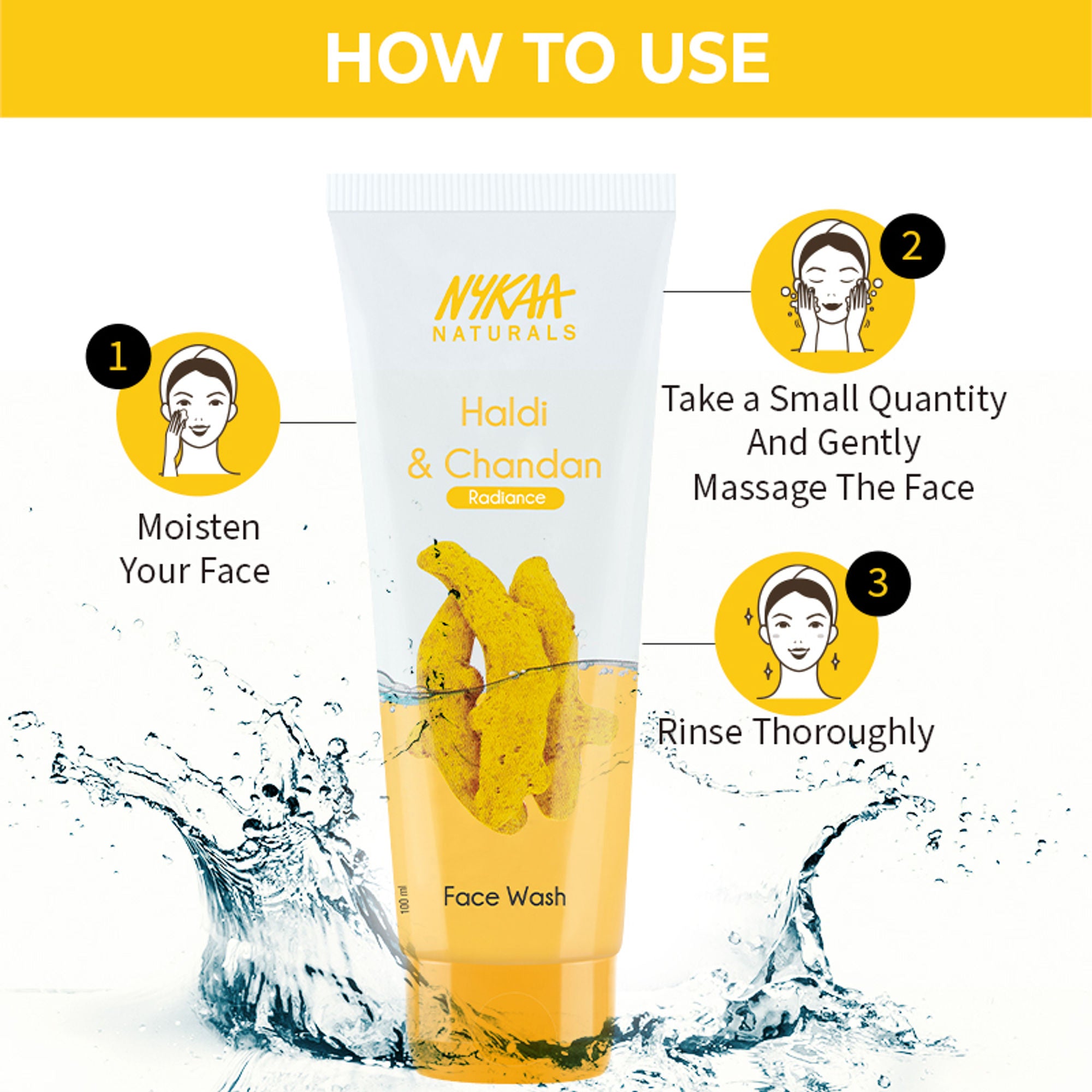 Nykaa Anti-Acne Face Wash With Salicylic Acid, Tea Tree & Neem - For Oily & Acne Prone Skin - Haldi Chandan - Distacart
