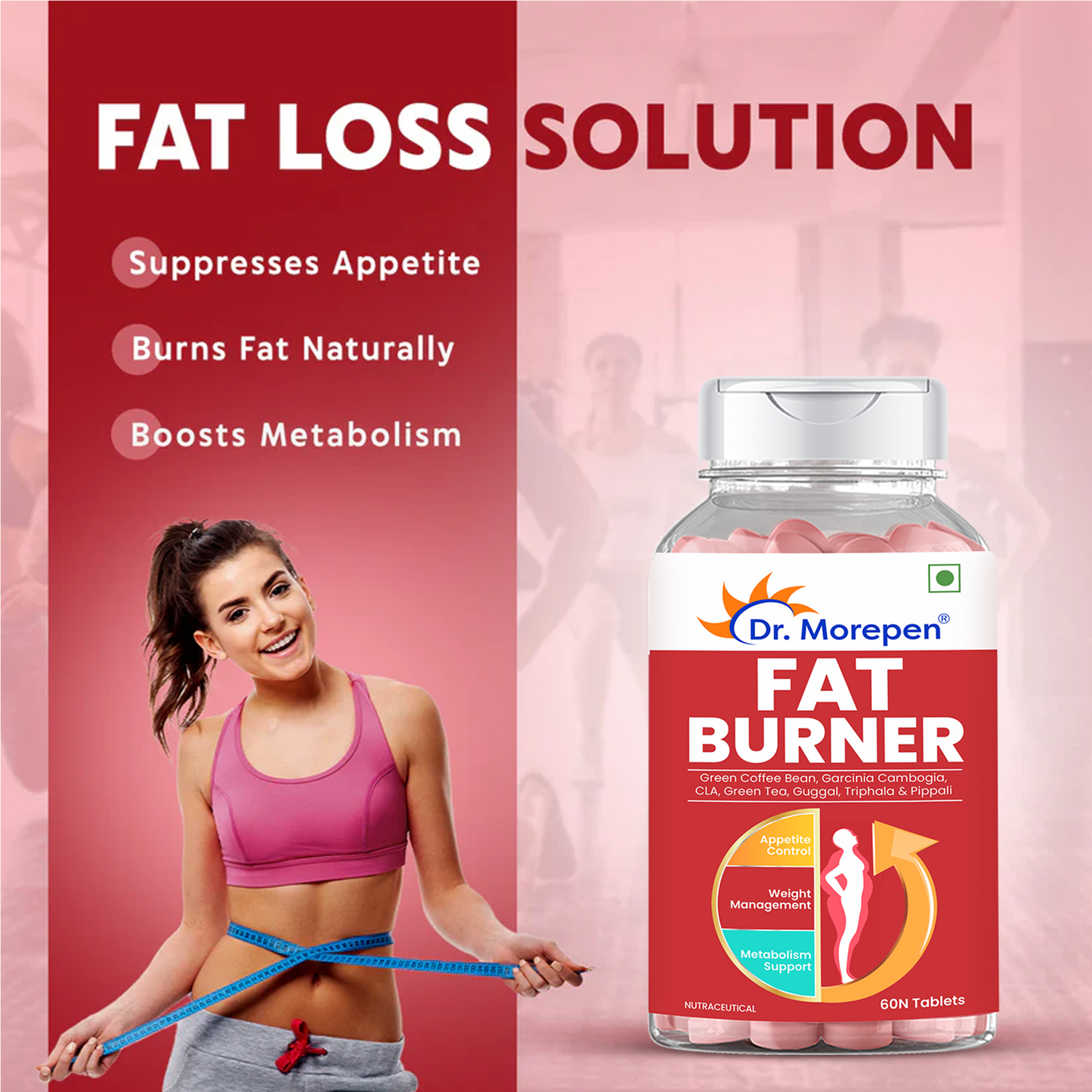 Dr. Morepen Biotin+ Advanced Tablets and Fat Burner Tablets Combo - Distacart