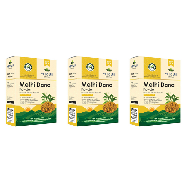 Vedsun Naturals Methi Dana Powder pure and organic for Hair Growth - Distacart