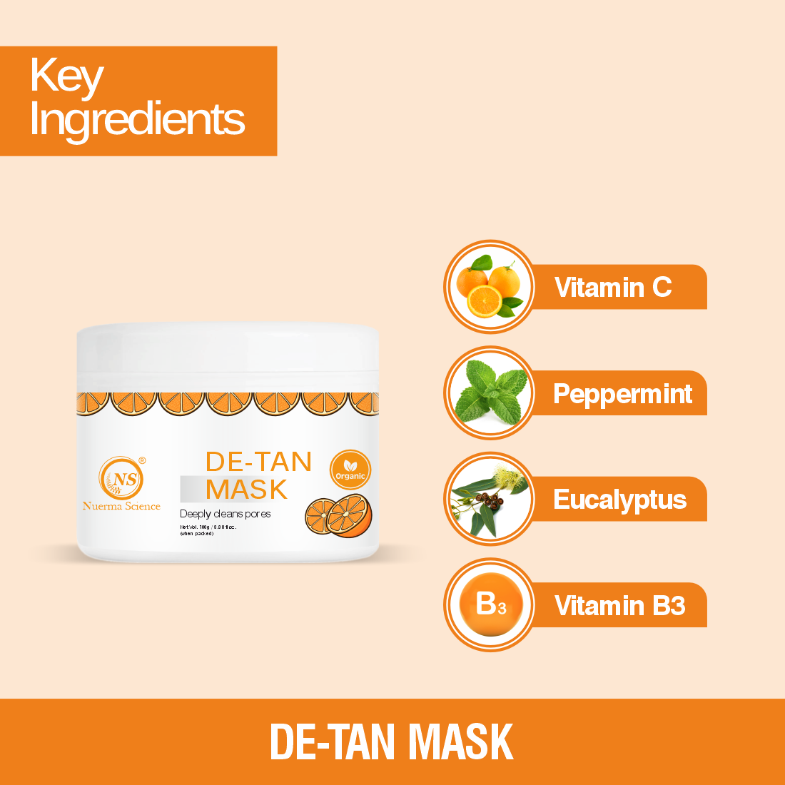 Nuerma Science De-Tan Face Mask | Treats Pigmentation & Restores Natural Glow