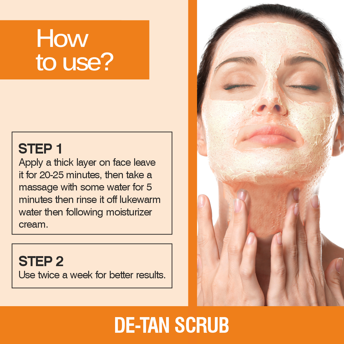 Nuerma Science De-Tan Face Scrub | Removes Blackheads, Whiteheads & Controls Excess Oil