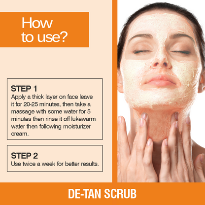 Nuerma Science De-Tan Face Scrub | Removes Blackheads, Whiteheads & Controls Excess Oil - Distacart