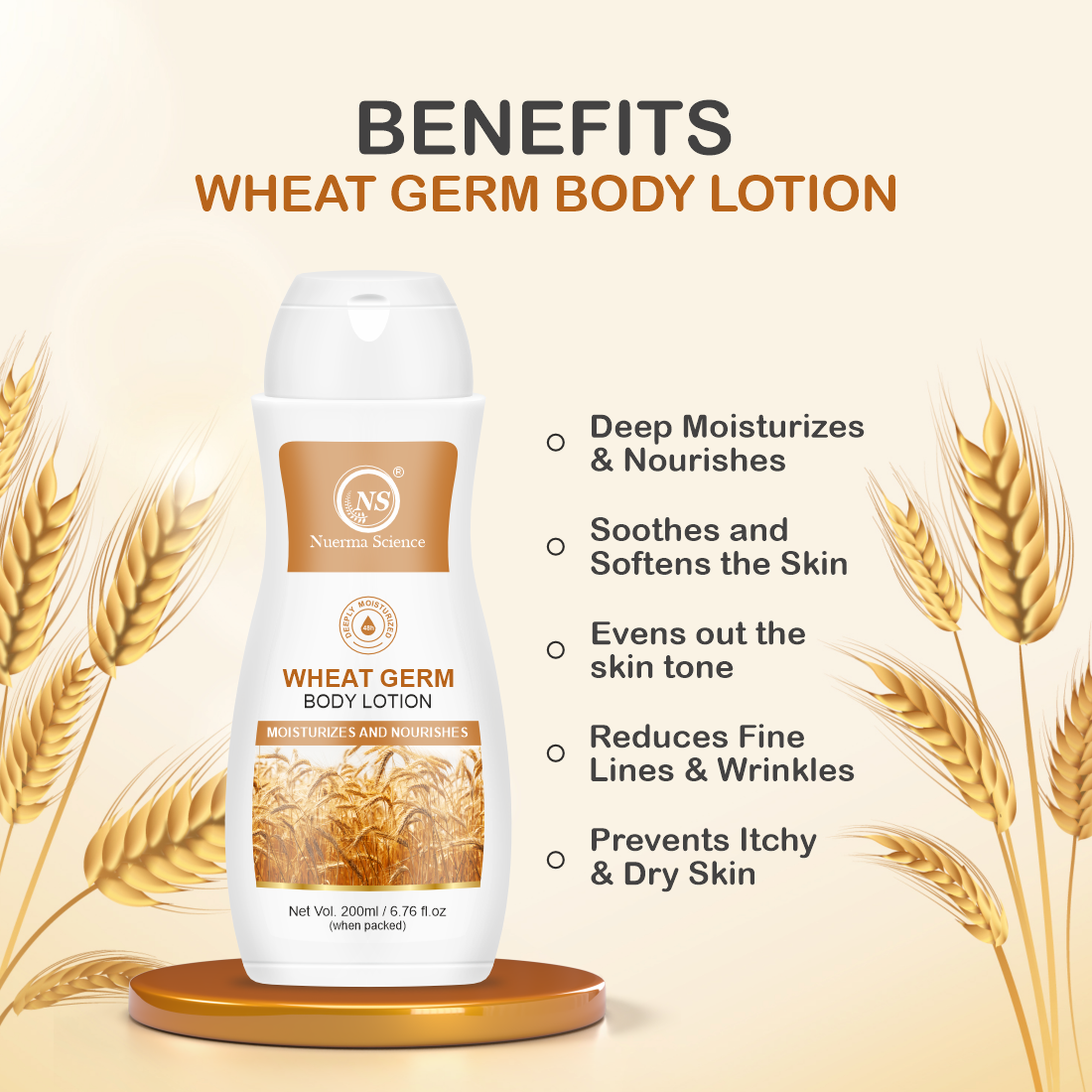 Nuerma Science Wheat Germ Body Lotion to Moisturize & Nourishes Skin - Distacart
