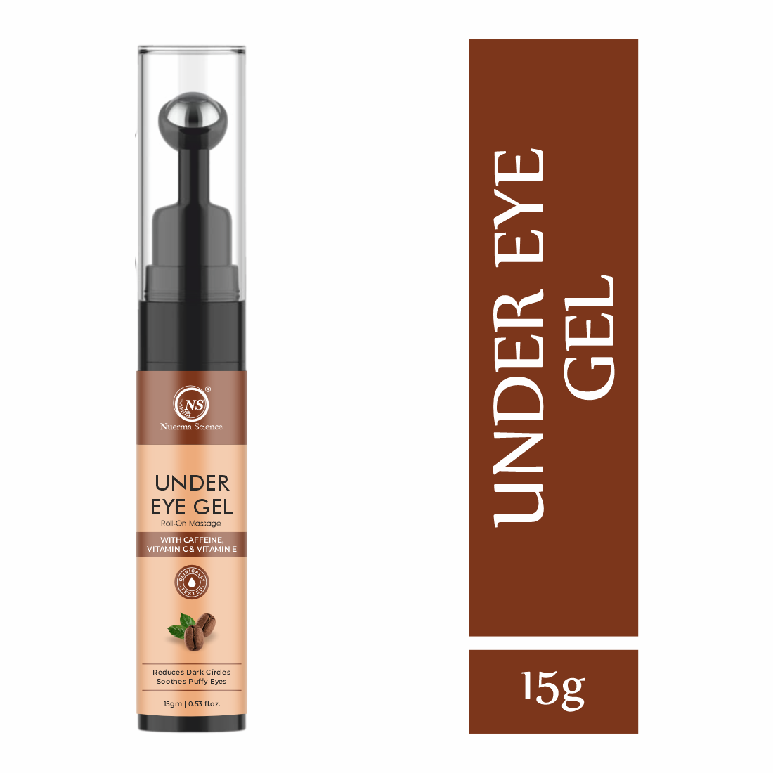 Nuerma Science Under Eye Gel Massage Roll-On to Reduce Dark Circles, Soothes Puffy Eyes - Distacart
