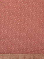 Thumbnail for Anouk Peach-Coloured & Gold-Toned Woven Design Zari Pure Georgette Kanjeevaram Saree - Distacart