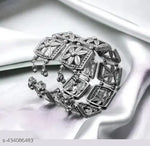 Thumbnail for Tehzeeb Creations Women's Silver Plated Oxidised Bangle Set