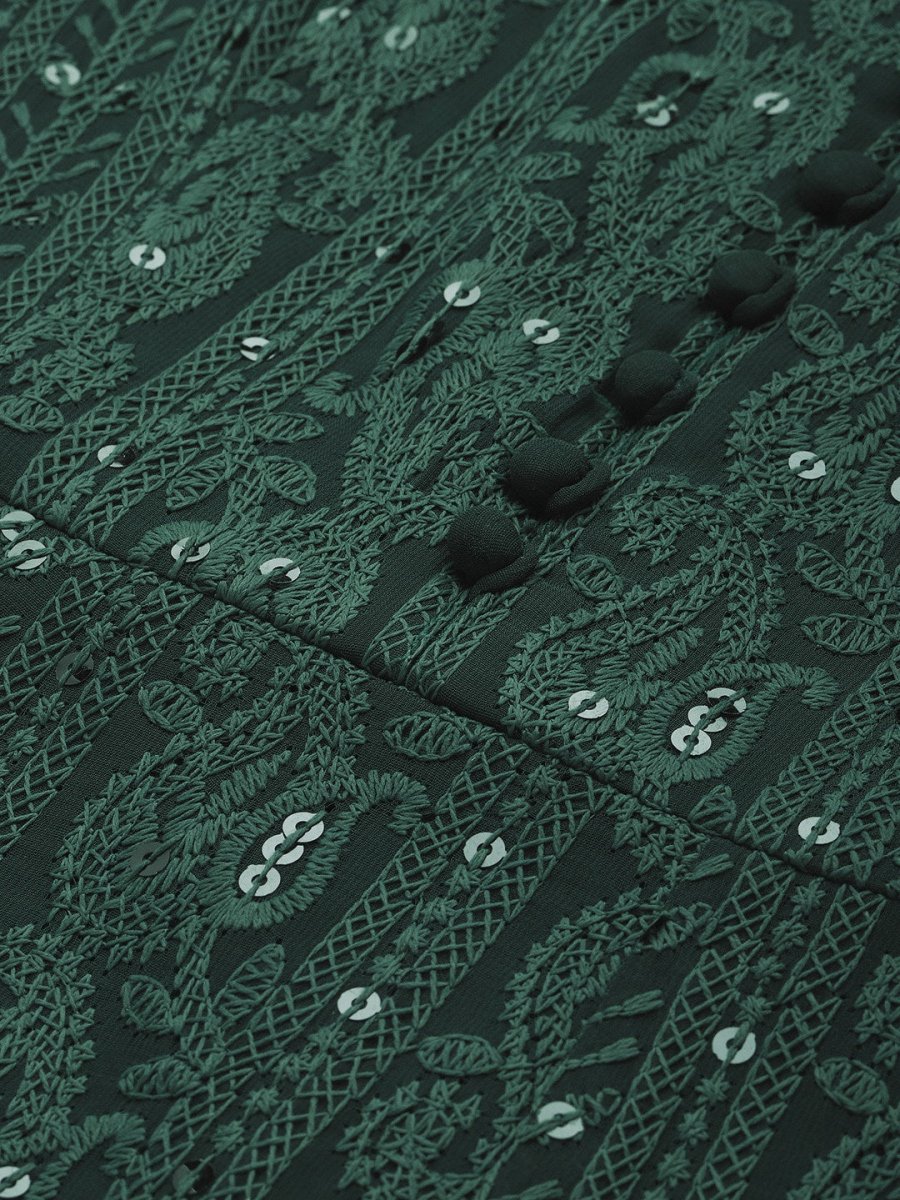 Anouk Women Green Ethnic Motifs Embroidered Thread Work Kurta with Palazzos & With Dupatta - Distacart