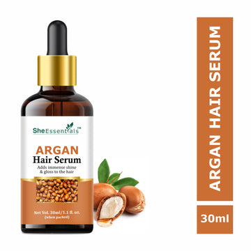 She Essentials Moroccan Argan Hair Serum With Argan Oil For Frizz Free & Shiny Hair