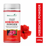 Thumbnail for She Essentials Hibiscus Flower Powder, Exfoliates Dead Skin Cells, Prevents Early Greys
