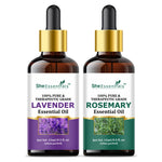 Thumbnail for She Essentials Lavender & Rosemary Essential Oil For Hair & Skin Combo
