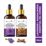 Thumbnail for She Essentials Lavender Oil & Sandalwood Essential Oil Combo Healthier Skin & Hair - Restful Sleep