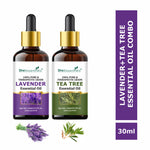Thumbnail for She Essentials Lavender Oil & Tea Tree Essential Oil Combo - Hair & Skincare
