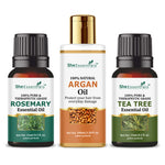 Thumbnail for She Essentials Argan Carrier Oil, Rosemary & Tea Tree Essential Oil - Skincare & Hair Care