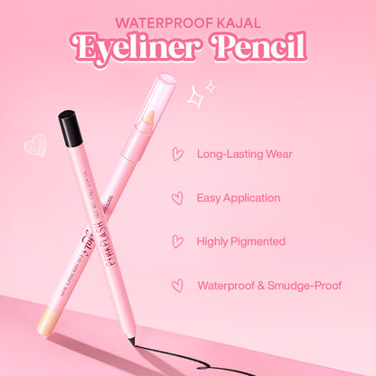 PINKFLASH Waterproof Kajal Eyeliner Pencil - Wt01 White - Distacart