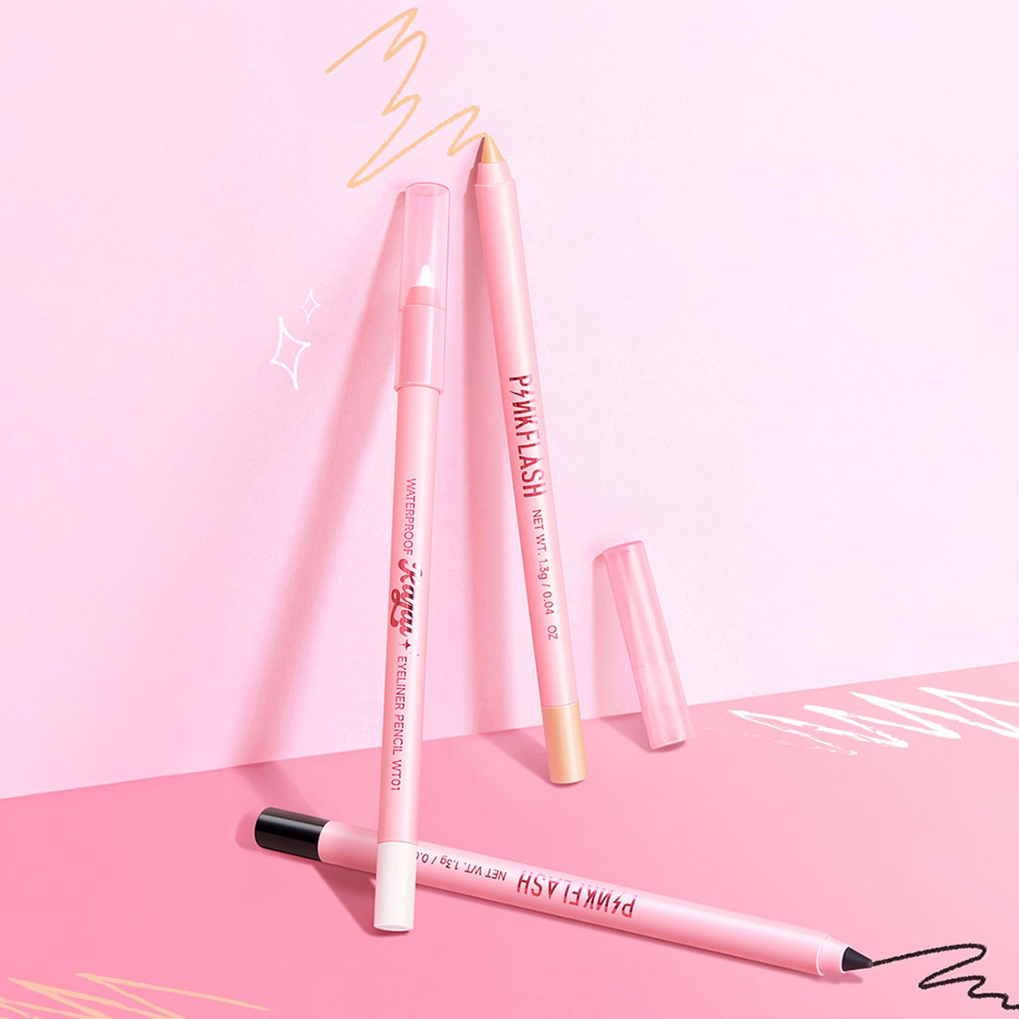 PINKFLASH Waterproof Kajal Eyeliner Pencil - Wt01 White - Distacart