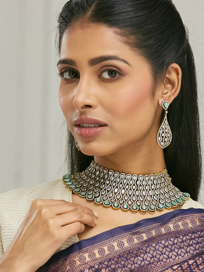 Nuyug 22k Gold-Plated Zircon Choker Set - Distacart