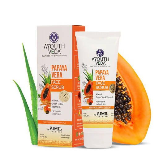 Ayouthveda Papaya Vera Face Scrub - Distacart