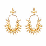 Thumbnail for Nuyug 22k Gold Plated Royal Pearl Accent Kundan Earrings