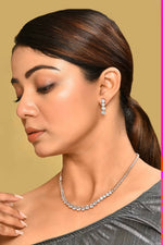Thumbnail for Joban Fashion Women Brass Golden White Ad Necklace Set - Distacart